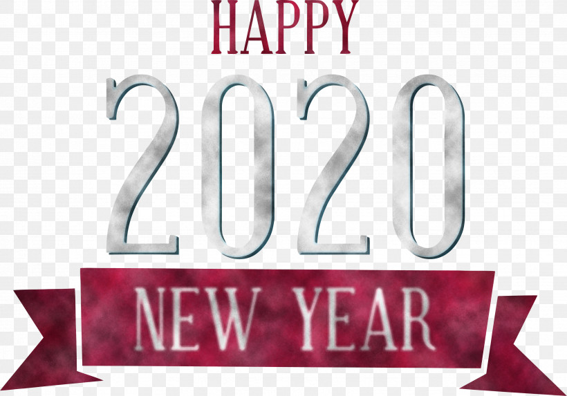 Happy New Year 2020 Happy 2020 2020, PNG, 3452x2416px, 2020, Happy New Year 2020, Happy 2020, Logo, Text Download Free