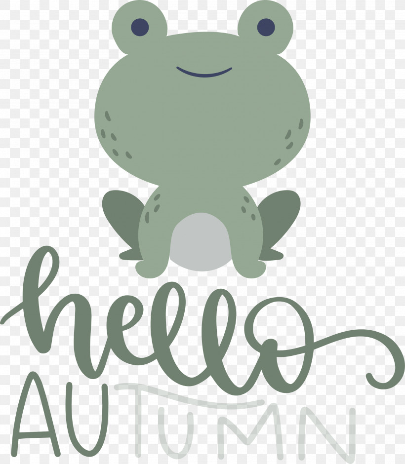 Hello Autumn, PNG, 2615x3000px, Hello Autumn, Biology, Cartoon, Frogs, Green Download Free