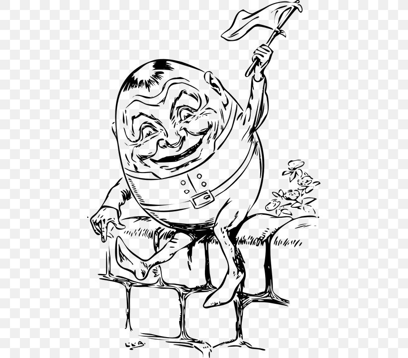 Humpty Dumpty Mother Goose Drawing All The King's Men Clip Art, PNG, 469x720px, Humpty Dumpty, Art, Artwork, Black And White, Cartoon Download Free