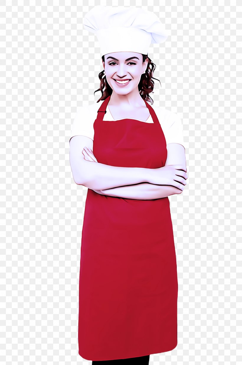 White Red Clothing Standing Dress, PNG, 1632x2452px, White, Apron, Arm, Clothing, Dress Download Free