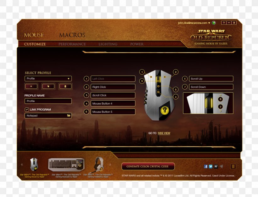 Computer Mouse Star Wars: The Old Republic Razer Inc. Electronics Peripheral, PNG, 1024x786px, Computer Mouse, Computer Software, Desktop Computers, Electronic Instrument, Electronic Musical Instruments Download Free