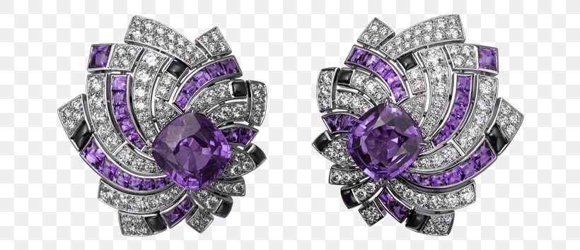 Earring Jewellery Cartier Sapphire Diamond, PNG, 697x354px, Earring, Amethyst, Bling Bling, Body Jewelry, Brilliant Download Free