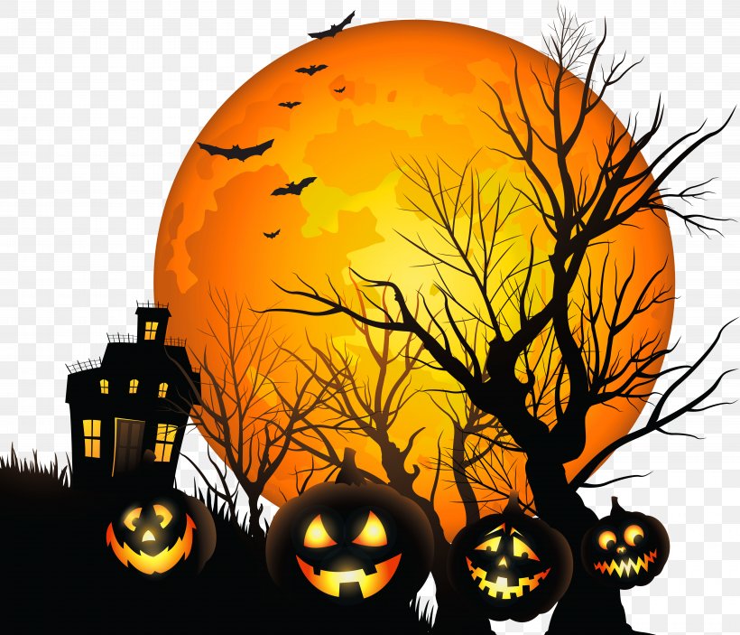 Halloween Clip Art, PNG, 6400x5489px, Halloween, Art, Calabaza, Cucurbita, Haunted House Download Free