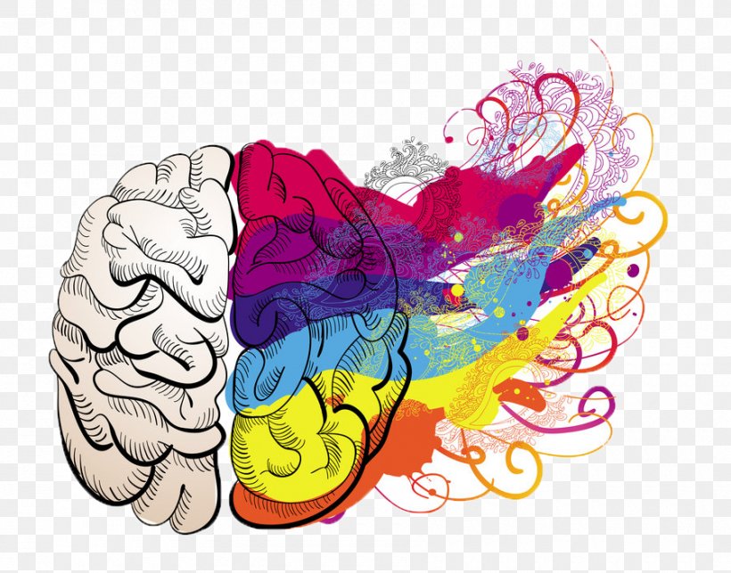 Brain Art Drawing Clip Art, PNG, 900x706px, Watercolor, Cartoon, Flower, Frame, Heart Download Free