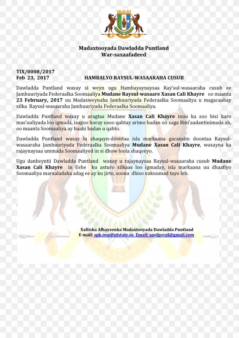 Madaxtooyada Puntland Tukaraq Al-Shabaab Garowe Online Dhulbahante, PNG, 2480x3508px, Alshabaab, Abdiweli Mohamed Ali, Area, Diagram, Document Download Free