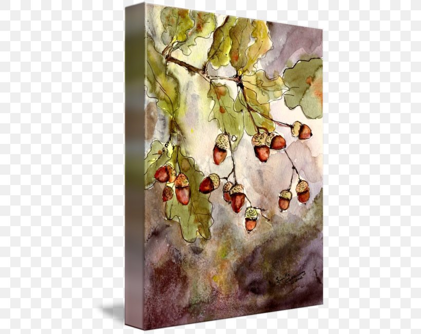 Watercolor Painting Acorn Oak Leaf, PNG, 451x650px, Watercolor Painting, Acorn, Acrylic Paint, Art, Artist Download Free