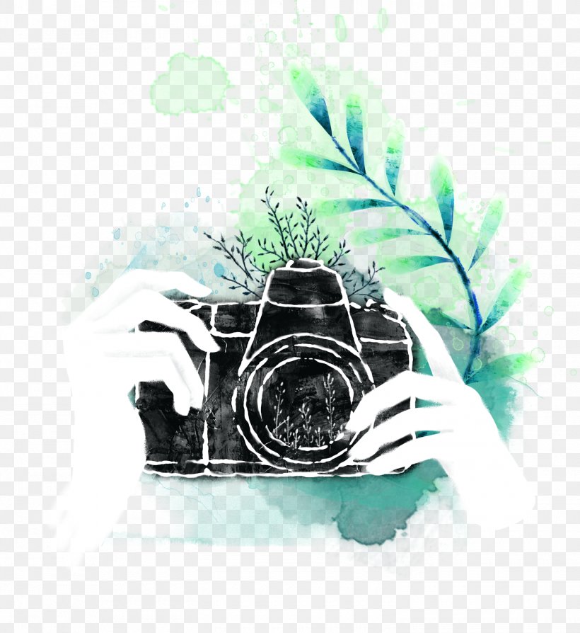 Watercolor Painting Drawing Camera Photography, PNG, 1500x1637px, Watercolor Painting, Art, Camera, Drawing, Green Download Free
