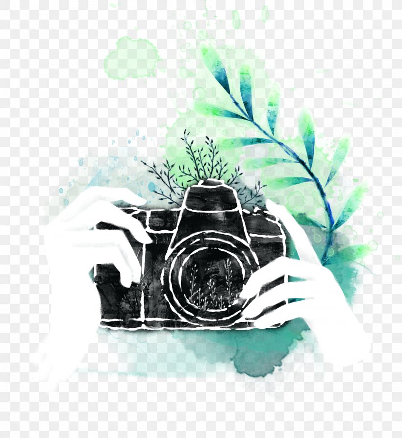 photographer with camera drawing