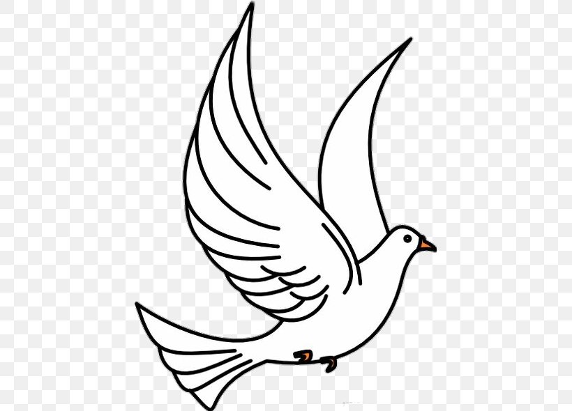 Christian Clip Art Pigeons And Doves Vector Graphics Openclipart, PNG, 433x590px, Pigeons And Doves, Beak, Bird, Blackandwhite, Christian Clip Art Download Free