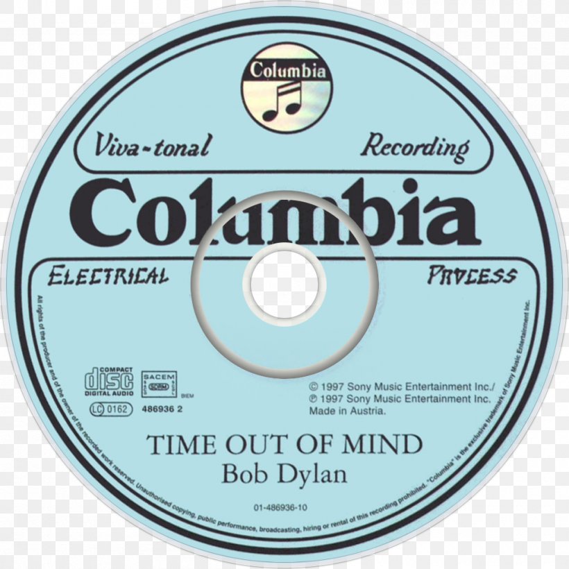 Compact Disc Time Out Of Mind Brand Disk Storage, PNG, 1000x1000px, Compact Disc, Bob Dylan, Brand, Disk Storage, Dvd Download Free