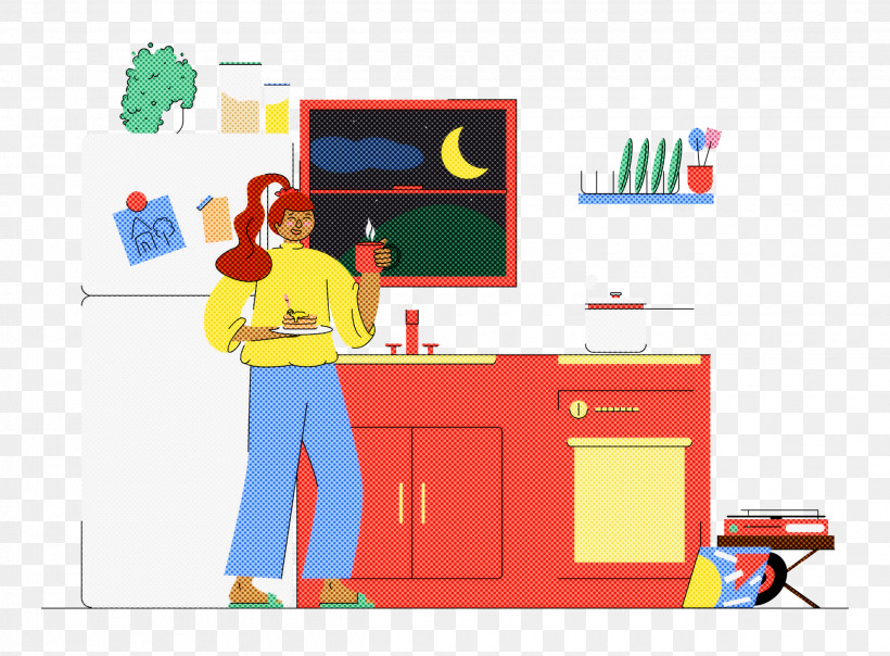 Kitchen Kitchen Background, PNG, 2500x1842px, Kitchen, Behavior, Cartoon, Geometry, Human Download Free