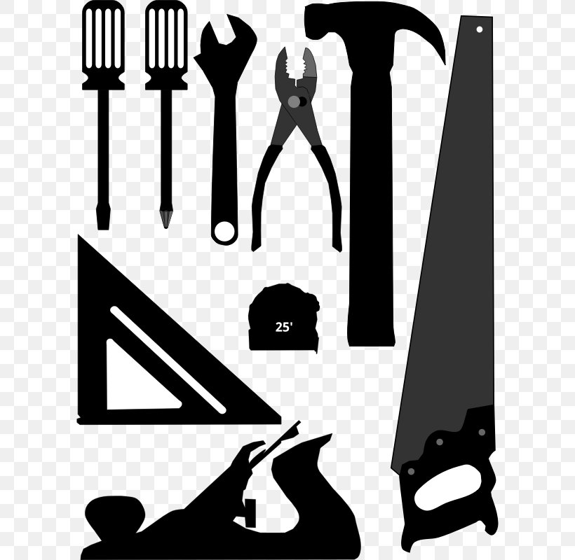 Hand Tool Silhouette Clip Art, PNG, 800x800px, Hand Tool, Black, Black And White, Hammer, Logo Download Free