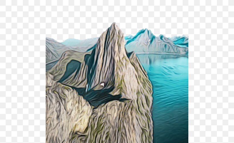 Landscape Iceberg Painting Rock Terrain, PNG, 500x502px, Watercolor, Iceberg, Landscape, Paint, Painting Download Free