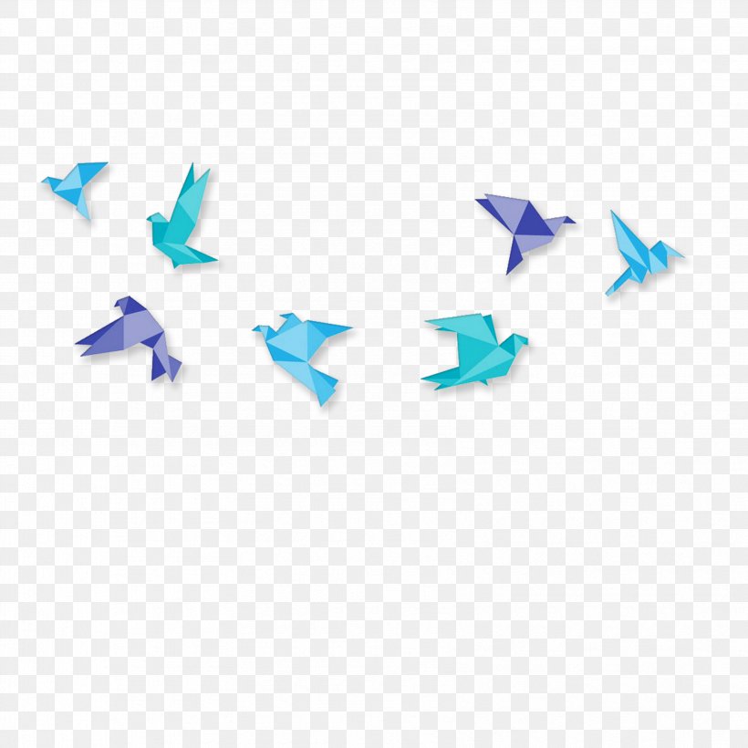 Bird Origami, PNG, 3402x3402px, Bird, Azure, Blue, Crane, Origami Download Free