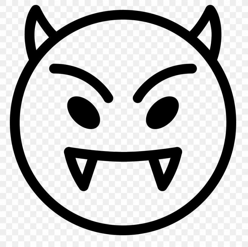 Devil Emoticon Smiley Satan, PNG, 1600x1600px, Devil, Avatar, Black And White, Demon, Emoji Download Free