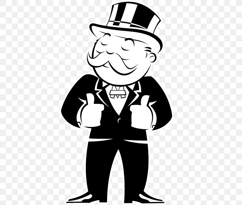 McDonald's Monopoly Rich Uncle Pennybags Game McDonald's Monopoly, PNG, 531x695px, Monopoly, Art, Artwork, Black And White, Board Game Download Free