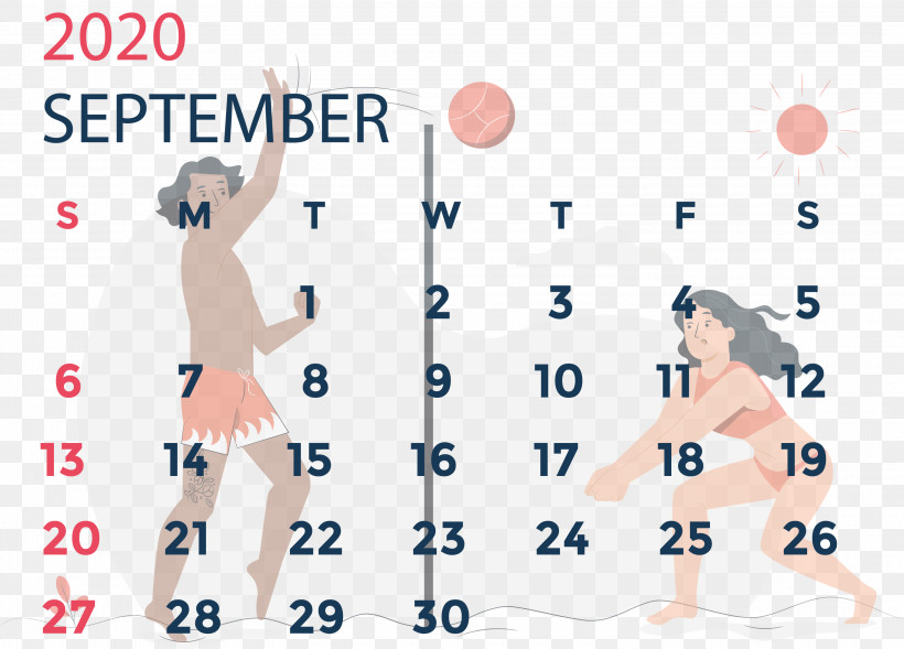 September 2020 Calendar September 2020 Printable Calendar, PNG, 3000x2157px, September 2020 Calendar, Abdomen, Date Picker, Human, Meter Download Free