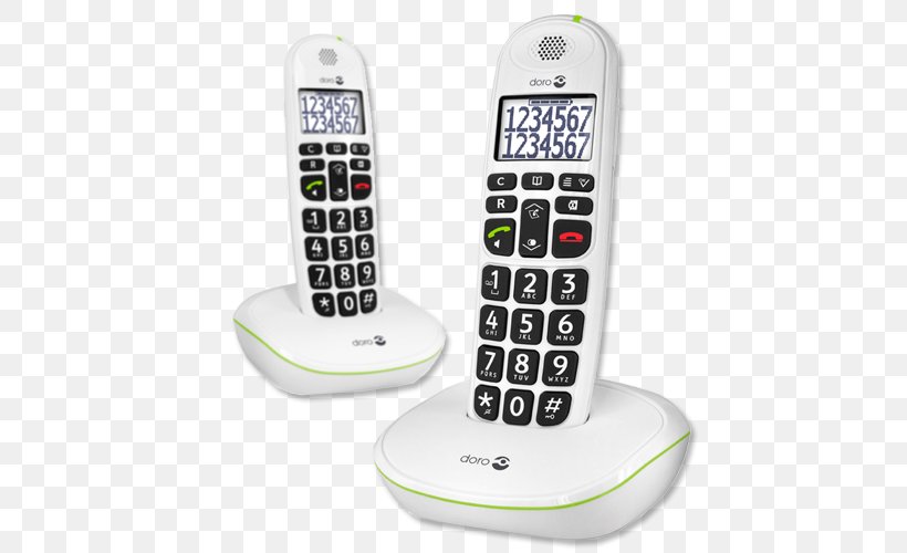 Doro PhoneEasy 100w Digital Enhanced Cordless Telecommunications Telephone Answering Machines, PNG, 500x500px, Doro, Answering Machines, Cellular Network, Communication Device, Electronic Device Download Free