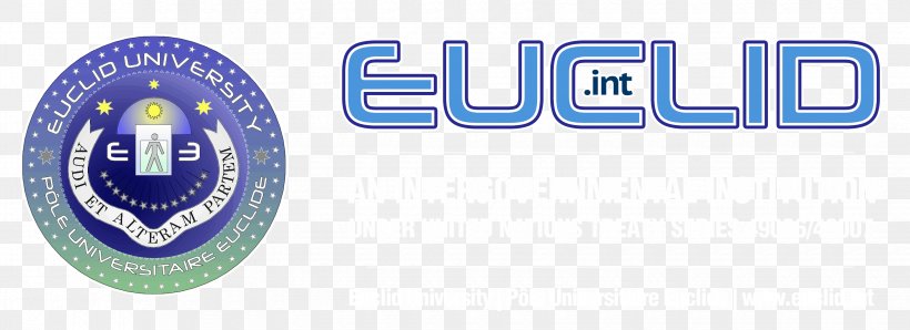 EUCLID Doctorate University International Academic Degree, PNG, 3300x1203px, Euclid, Academic Degree, Blue, Brand, Conflict Resolution Download Free