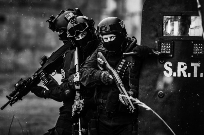 United States Special Forces Special Reaction Team SWAT Military, PNG, 1570x1042px, United States, Army, Black And White, Counterterrorism, Darkness Download Free