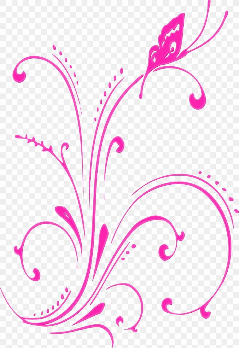 Pink Clip Art Graphic Design Pattern Line, PNG, 881x1280px, Watercolor, Butterfly, Paint, Pink, Plant Download Free