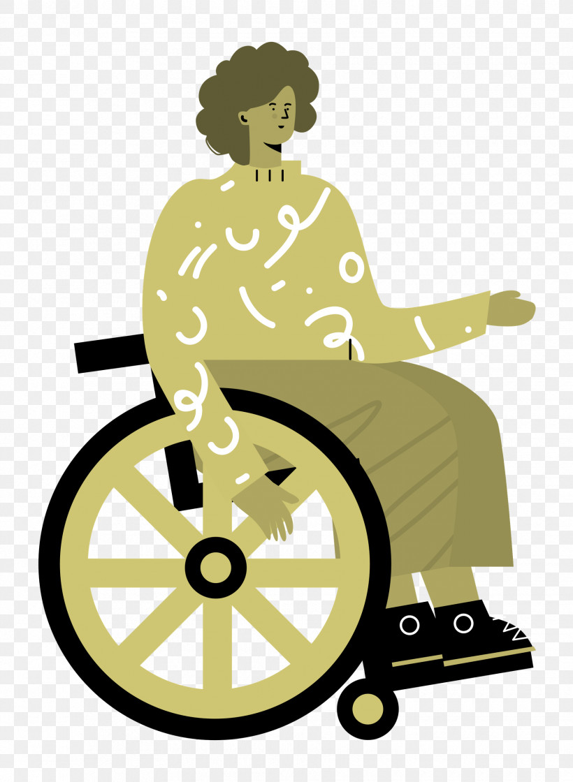 Sitting On Wheelchair Woman Lady, PNG, 1830x2500px, Woman, Behavior, Cartoon, Human, Lady Download Free