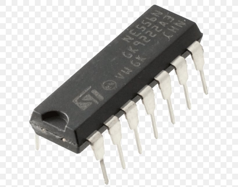 Transistor Integrated Circuits & Chips Electronic Component 555 Timer IC, PNG, 646x646px, 555 Timer Ic, Transistor, Circuit Component, Darlington Transistor, Digital Data Download Free