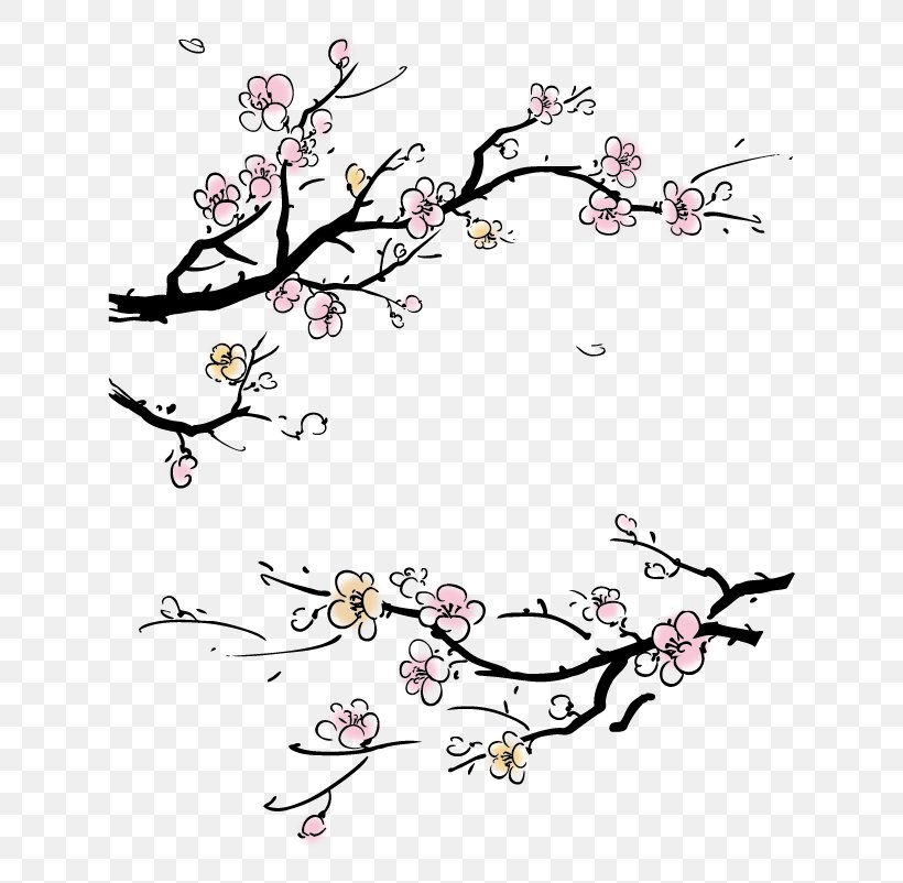Chinese Painting Illustration, PNG, 624x802px, Chinese Painting, Area, Art, Blossom, Body Jewelry Download Free