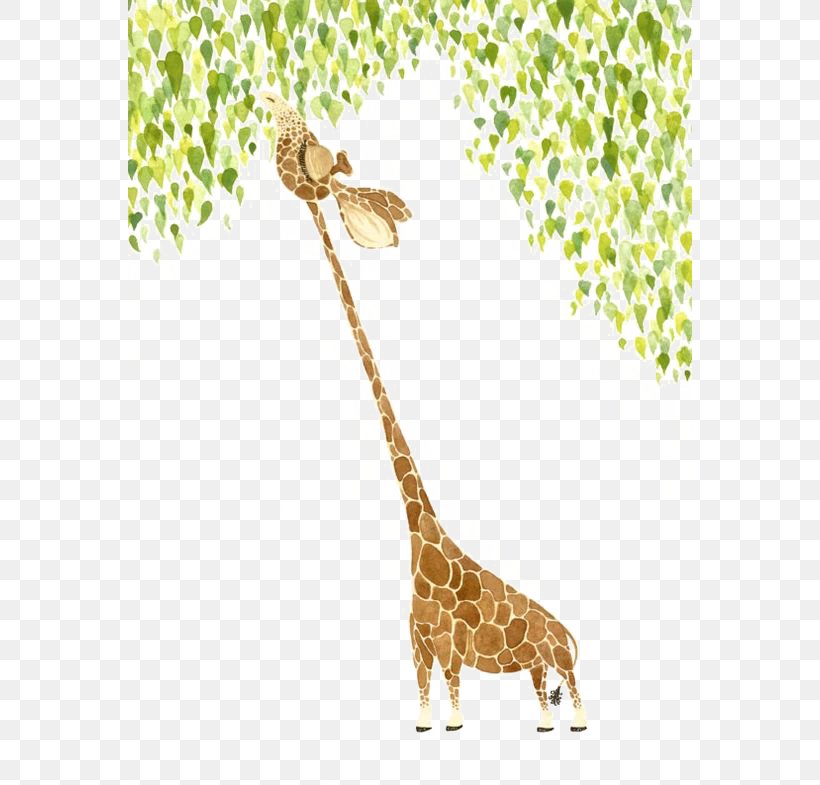 Giraffe Watercolor Painting Illustrator Art Illustration, PNG, 564x785px, Giraffe, Animal, Art, Drawing, Fauna Download Free