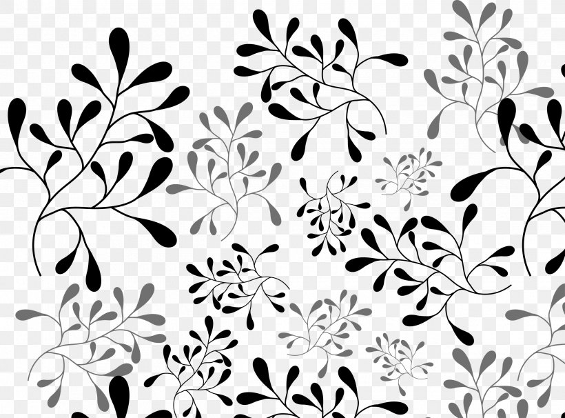 Vector Graphics Illustration Leaf Design Image, PNG, 2500x1850px, Leaf, Area, Black, Black And White, Branch Download Free