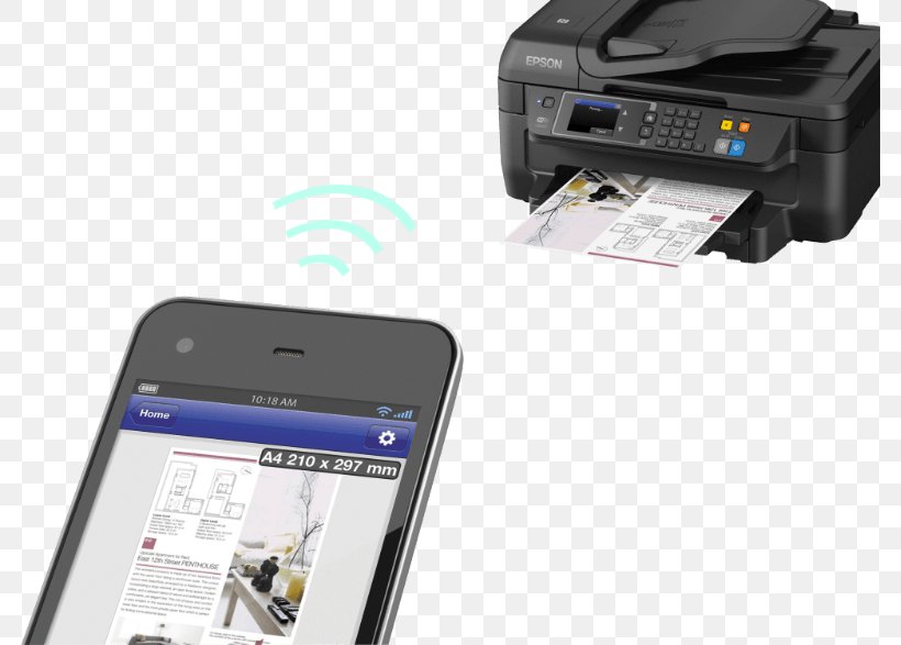 Output Device Multi-function Printer Epson WorkForce WF-2760 Inkjet Printing, PNG, 786x587px, Output Device, Color Printing, Electronic Device, Electronics, Electronics Accessory Download Free