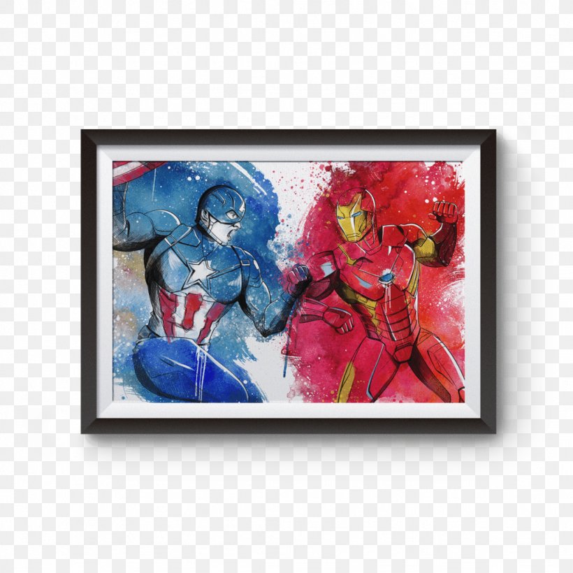Iron Man Captain America Thor Art Watercolor Painting, PNG, 1024x1024px, Iron Man, Art, Captain America, Captain America Civil War, Civil War Download Free