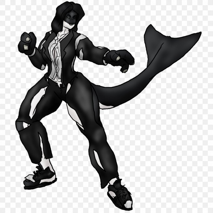 Killer Whale DeviantArt Kasatka Woman, PNG, 1024x1024px, Killer Whale, Adult, Art, Black And White, Character Download Free