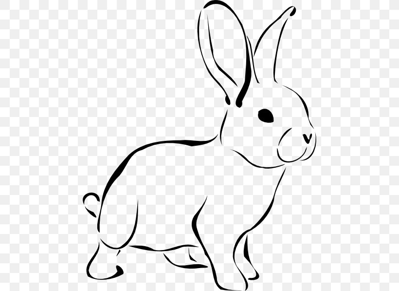 White Rabbit Easter Bunny Hare Clip Art, PNG, 480x597px, White Rabbit, Area, Art, Black And White, Domestic Rabbit Download Free