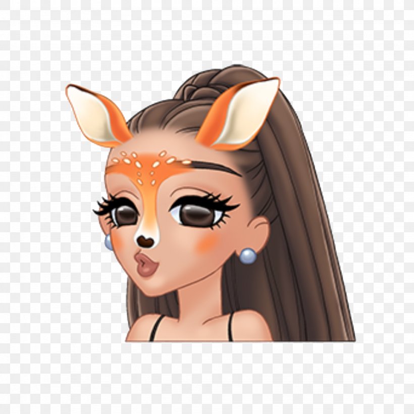 Dangerous Woman Emoji Drawing Sticker, PNG, 2048x2048px, Dangerous Woman, Ariana Grande, Brown Hair, Cartoon, Drawing Download Free