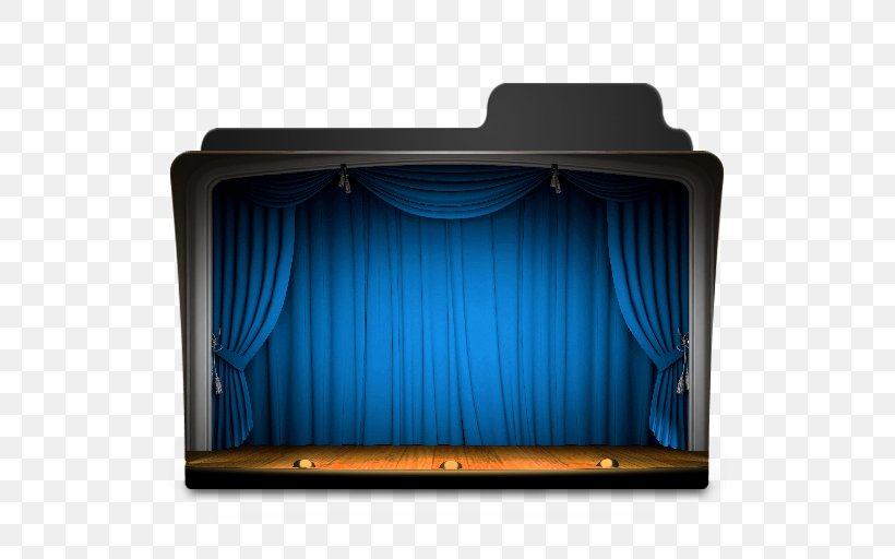 Theater Drapes And Stage Curtains Clip Art, PNG, 512x512px, Theater Drapes And Stage Curtains, Blue, Cobalt Blue, Curtain, Directory Download Free