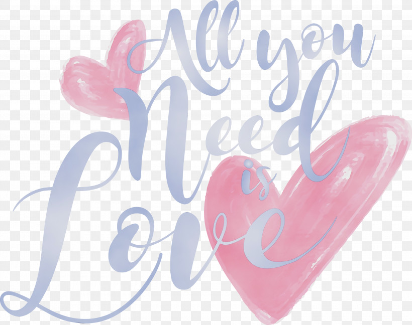 Pink Text Font Heart Love, PNG, 3000x2374px, Valentines Day, All You Need Is Love, Heart, Love, Paint Download Free