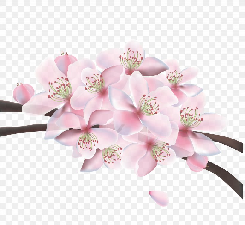 Cherry Blossom, PNG, 4367x4008px, Cherry Blossom, Artificial Flower, Blossom, Cherry, Coreldraw Download Free
