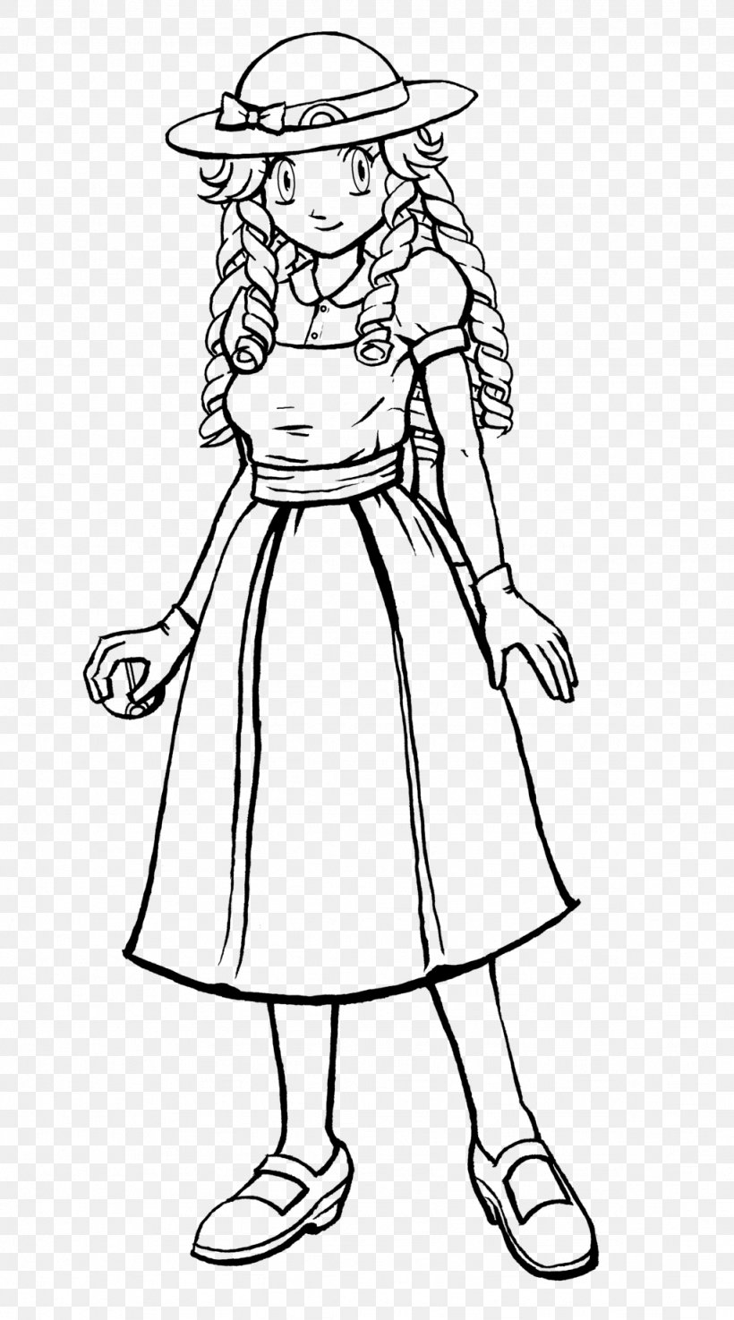 Dress /m/02csf Line Art Drawing Costume, PNG, 1024x1843px, Dress, Artwork, Behavior, Black And White, Cartoon Download Free