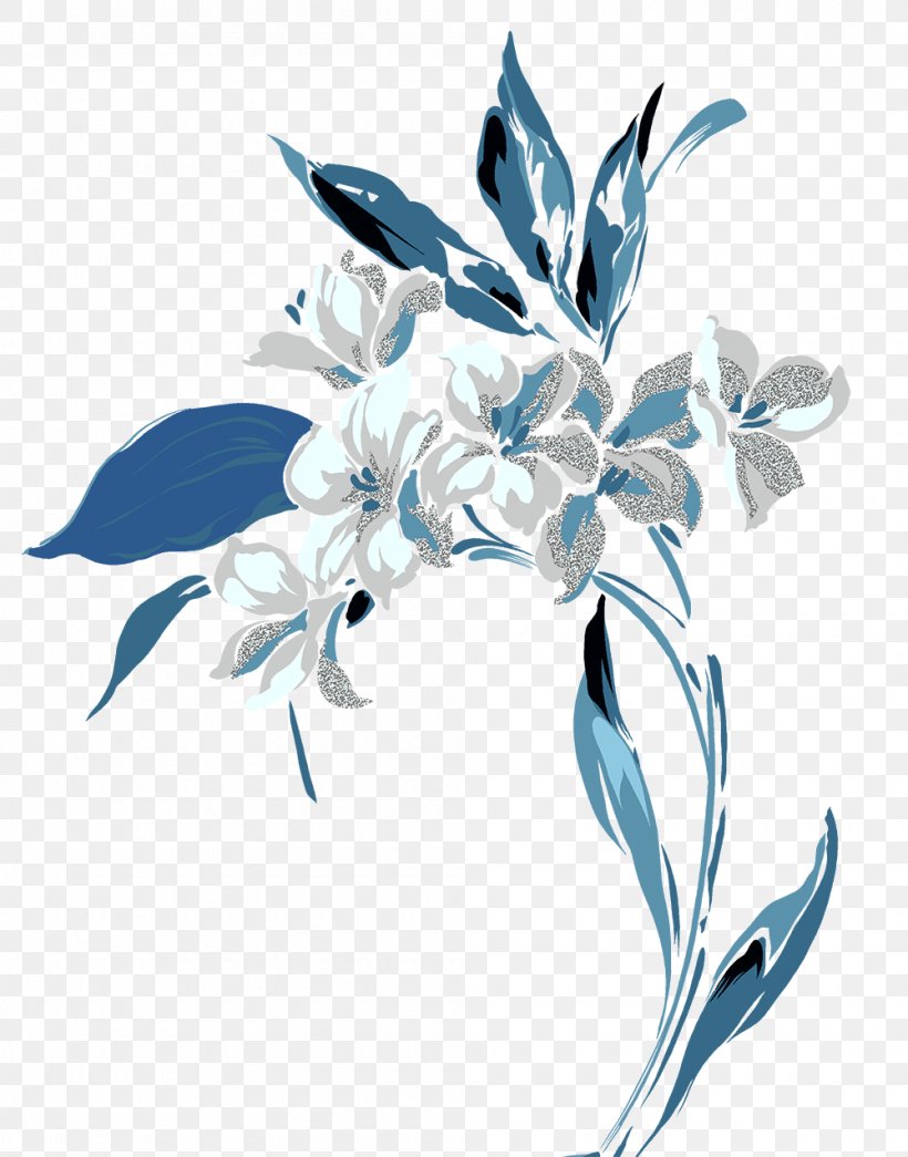 Fresh Flowers Hand-painted Decoration, PNG, 1000x1275px, Flower, Blue, Cut Flowers, Flora, Floral Design Download Free