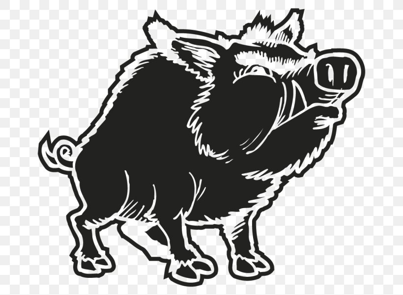 Hunting Dog Wild Boar Hunting Dog Sticker, PNG, 700x601px, Dog, Adhesive, Art, Black And White, Bull Download Free