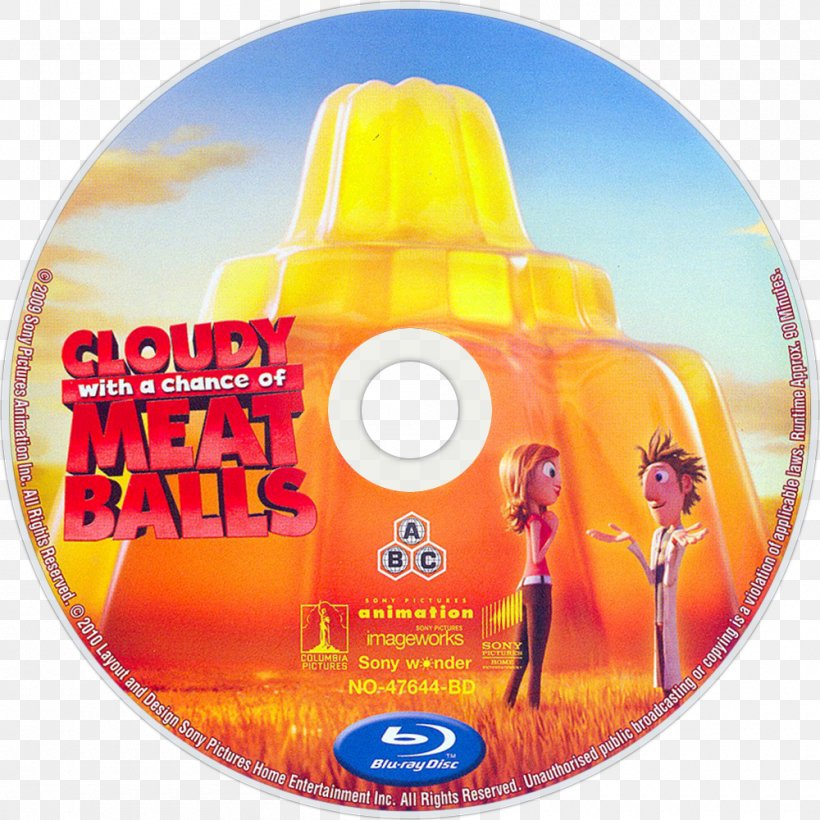 Cloudy With A Chance Of Meatballs Blu-ray Disc DVD Film, PNG, 1000x1000px, 3d Film, Meatball, Amazoncom, Art, Bluray Disc Download Free