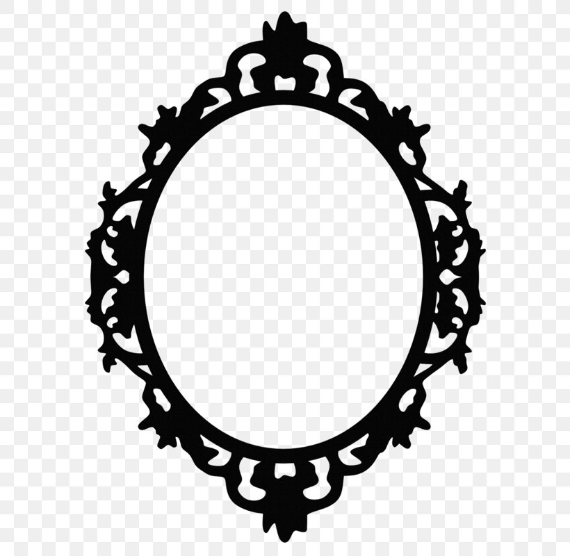 Picture Frames Mirror Silhouette Png, Black And White Mirror Pictures