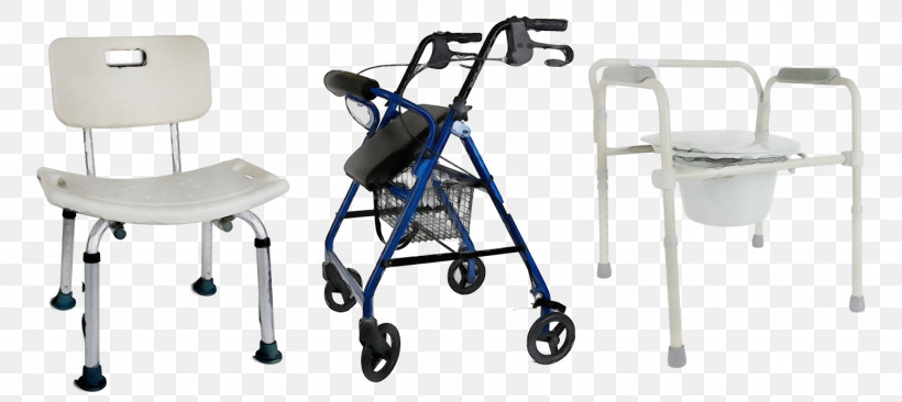 Walker Chair Furniture Medical Equipment, PNG, 1342x600px, Watercolor, Chair, Furniture, Medical Equipment, Paint Download Free