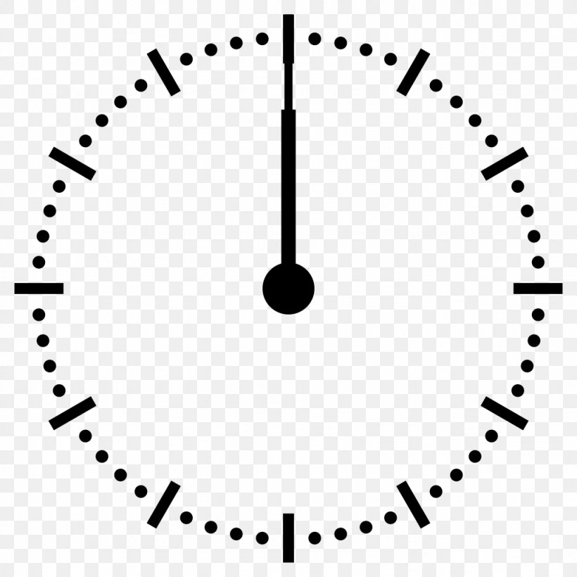 Clock Face Analog Watch 12-hour Clock, PNG, 1024x1024px, 12hour Clock, Clock, Analog Watch, Area, Black And White Download Free