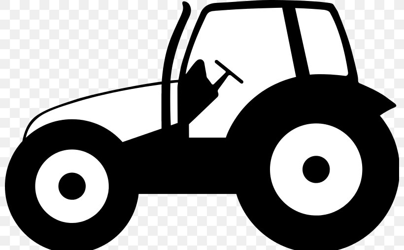 Tractor Clip Art, PNG, 800x509px, Tractor, Artwork, Automotive Design, Backhoe, Black And White Download Free