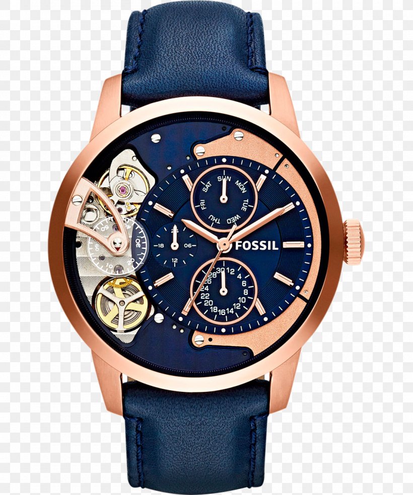 Watch Strap Navy Blue Fossil Group Leather, PNG, 1100x1320px, Watch, Brand, Chronograph, Clothing Accessories, Cobalt Blue Download Free
