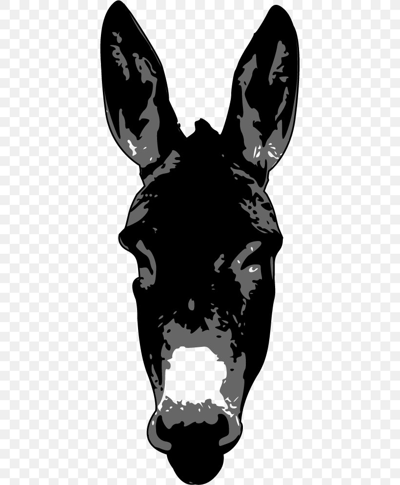 Donkey Cartoon Clip Art, PNG, 410x994px, Donkey, Art, Black, Black And White, Cartoon Download Free