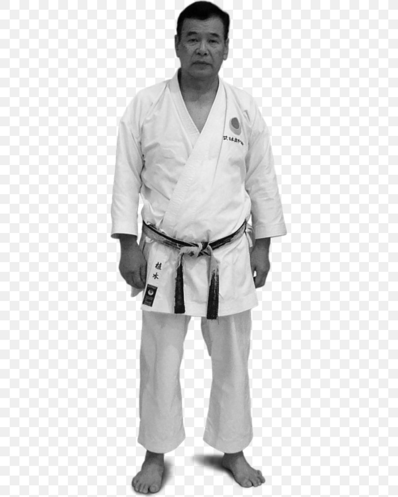 Masaaki Ueki Japan Karate Association Dobok Black Belt, PNG, 365x1024px, Karate, Arm, Black And White, Black Belt, Clothing Download Free