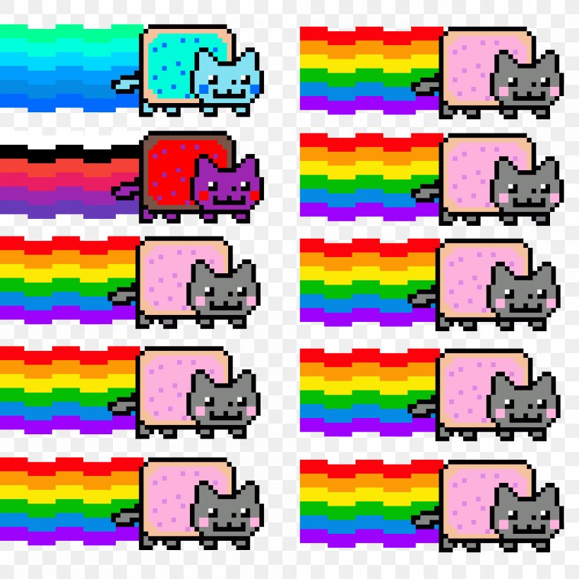 Nyan Cat Drawing Art Flowey, PNG, 1000x1000px, Nyan Cat, Animated Film, Area, Art, Character Download Free